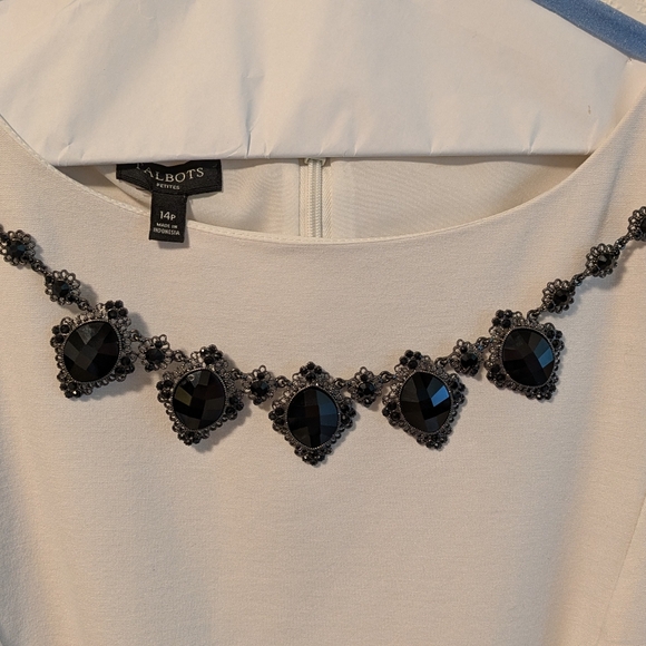 Talbots Elegant Cream and Black Dress - Picture 6 of 7